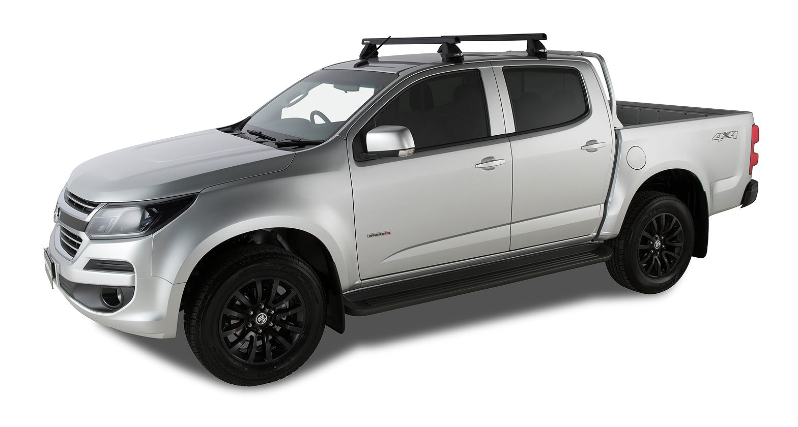 Kit de 2 barres de toit Heavy Duty noires RHINO-RACK pour Isuzu D-Max Gen II 2016-2020, série 2500, longueur 1375mm.