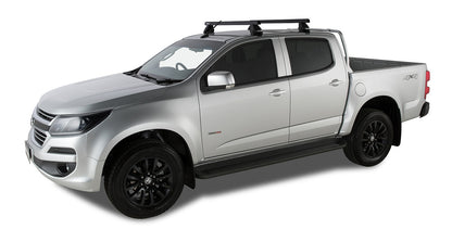 Kit de 2 barres de toit Heavy Duty noires RHINO-RACK pour Isuzu D-Max Gen II 2016-2020, série 2500, longueur 1375mm.