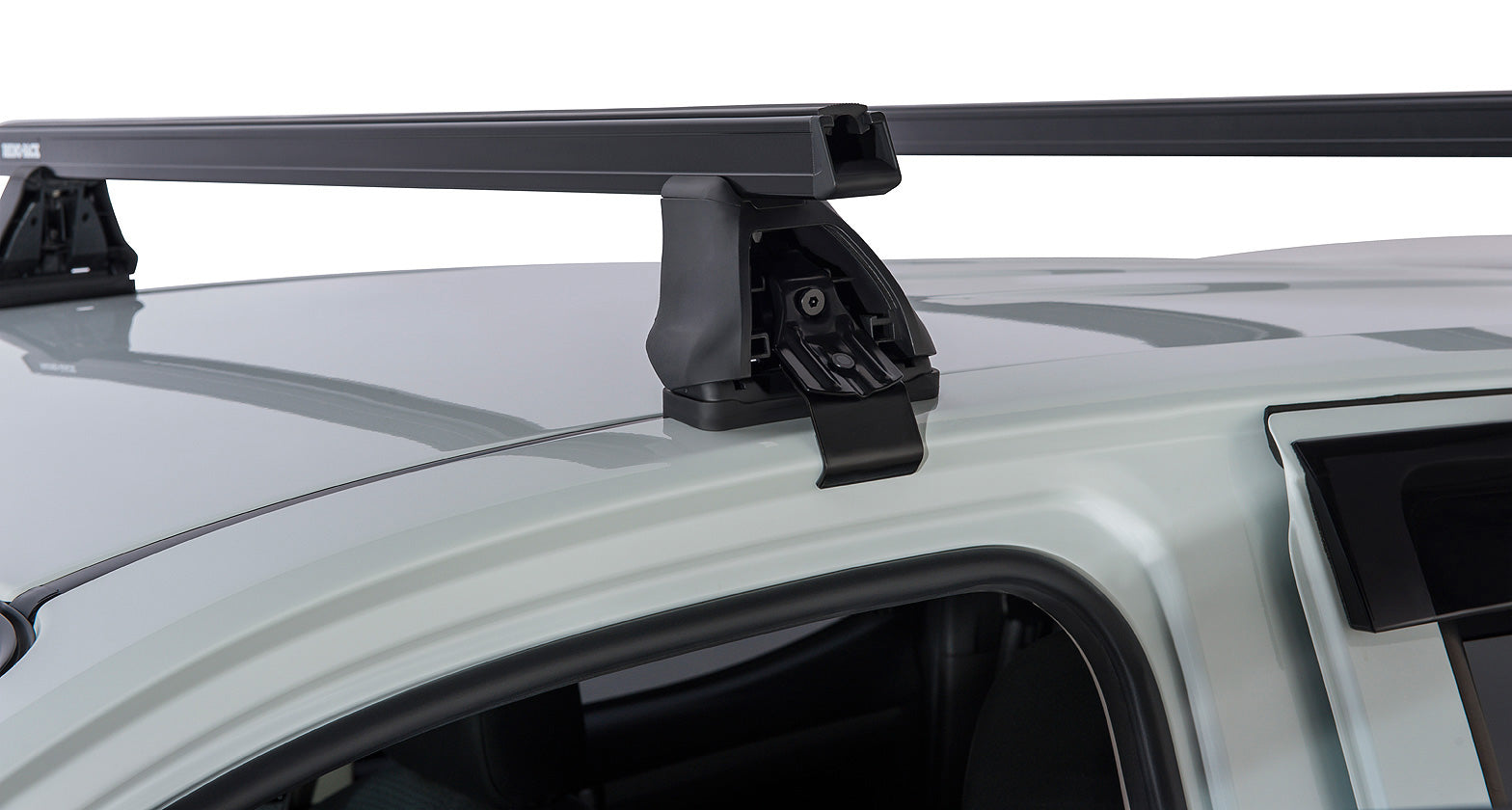 Kit de 2 barres de toit Heavy Duty noires RHINO-RACK pour Isuzu D-Max Gen II 2016-2020, série 2500, longueur 1375mm.