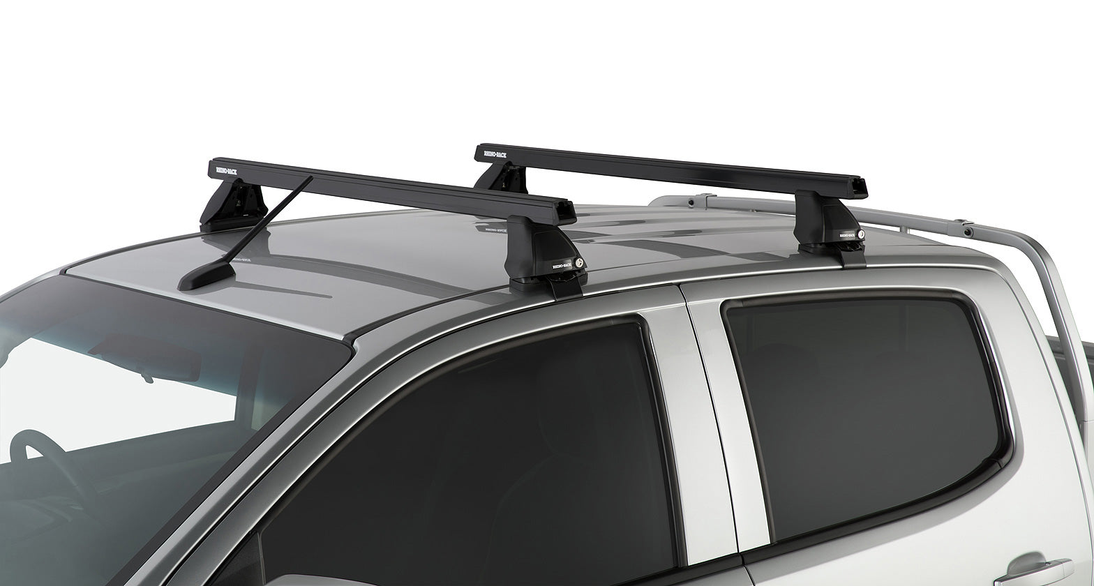 Kit de 2 barres de toit RHINO-RACK Heavy Duty noires, 1375mm, pour Isuzu D-Max Gen II 2016-2020, série 2500.