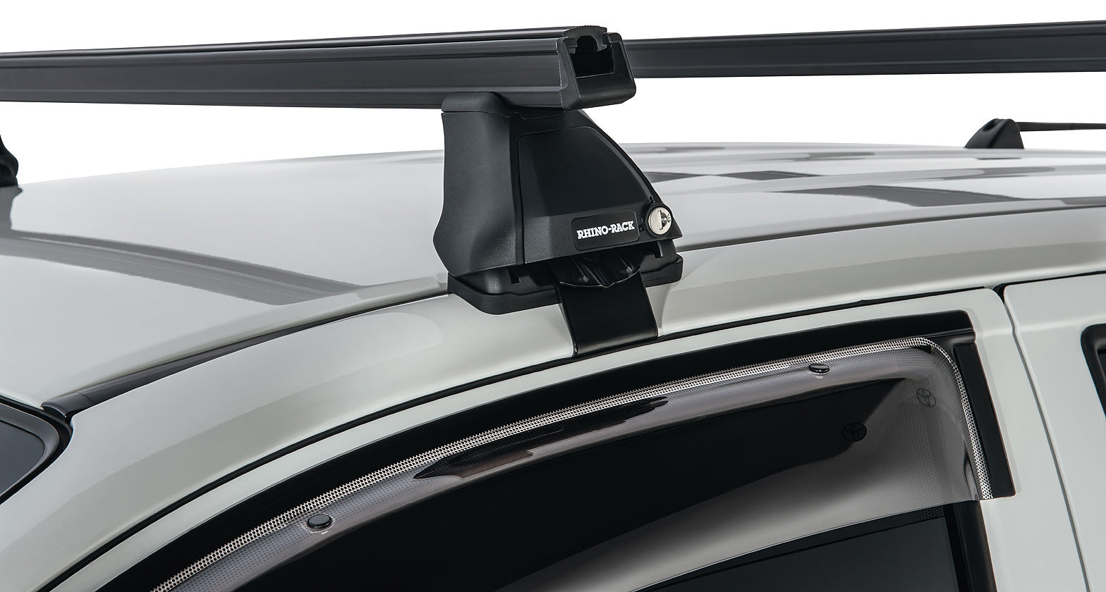 Kit 2 barres de toit Heavy Duty noires RHINO-RACK pour Toyota Hilux Vigo 2005-2015, 1375mm, série 2500, fixation robuste.