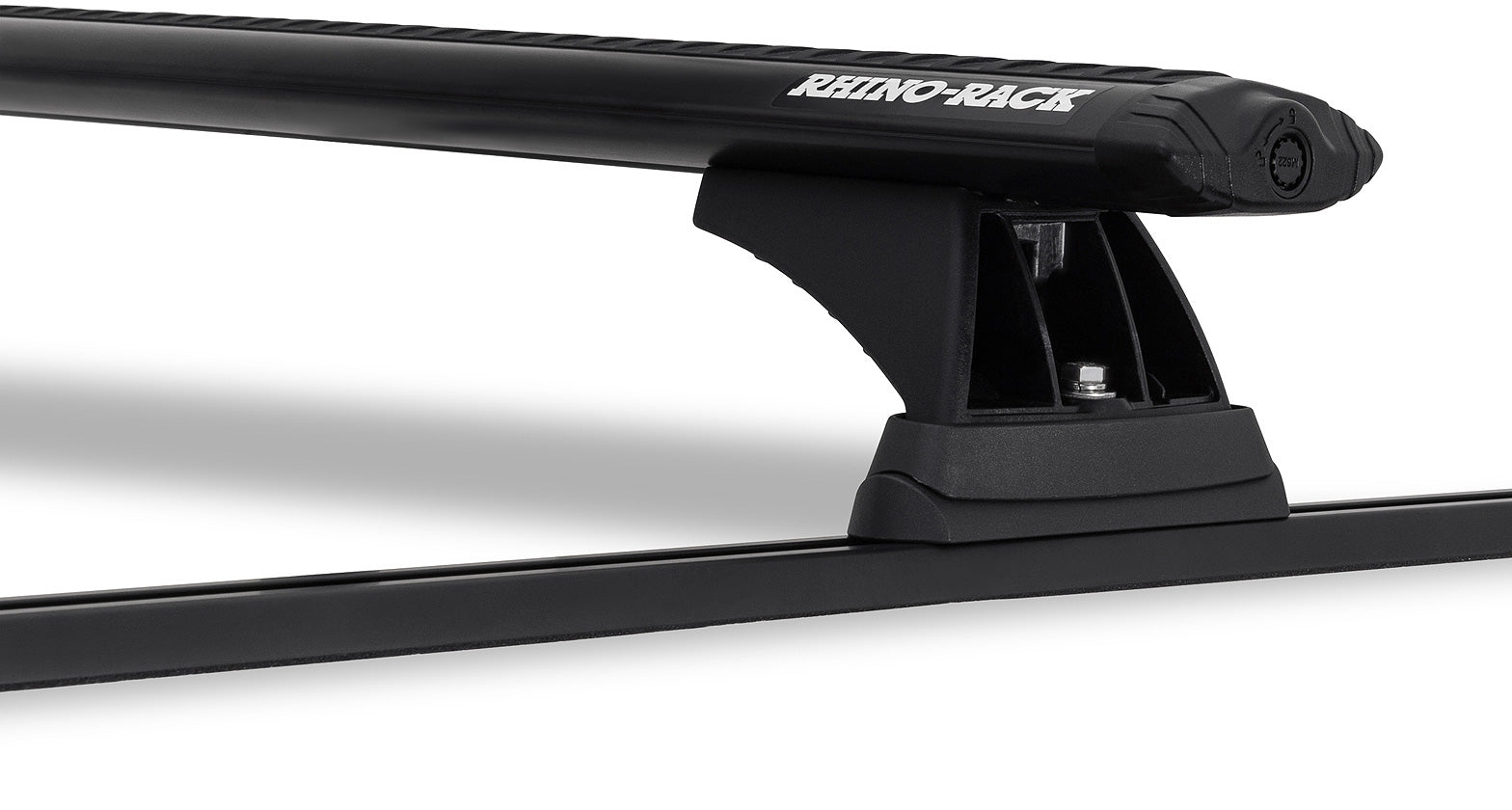 Kit 2 barres de toit noires RHINO-RACK pour Toyota Hilux 1988-1997, robustes et longues de 1065mm avec fixation Trackmount.