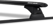 Kit de 2 barres de toit noires RHINO-RACK pour Toyota Hilux 1988-1997, 1065 mm, robuste et facile à installer.