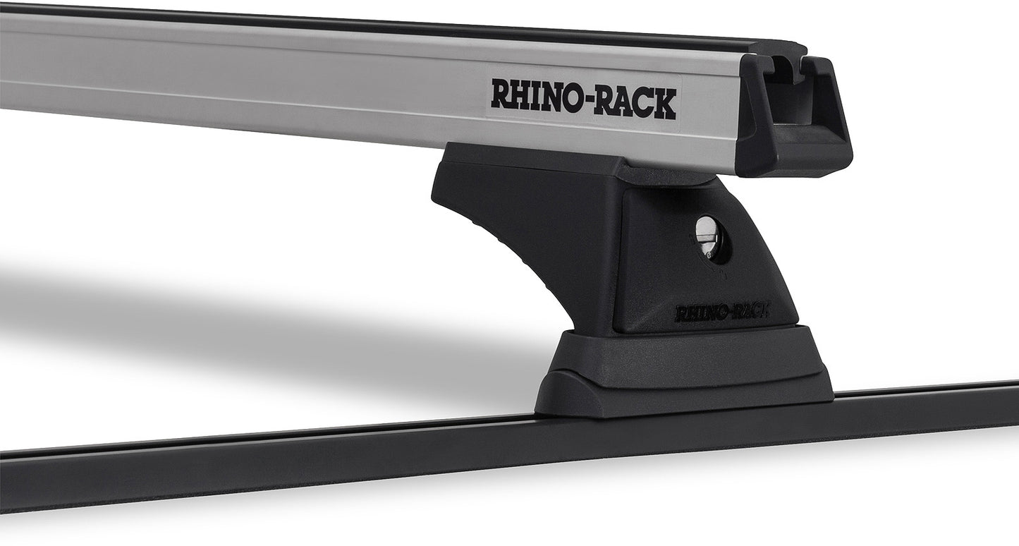 Kit 2 barres de toit noires RHINO-RACK pour Mitsubishi Pajero NM-NP 2000-2006, barres de toit robustes de 1250mm.