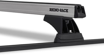 Kit de 2 barres de toit noires RHINO-RACK pour Mitsubishi Pajero NM-NP 2000-2006, 1250mm, renforcées et robustes.