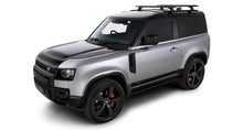 Kit de 2 barres de toit noires de 1260mm pour Land Rover Defender II 90, compatible avec modèles 2021+, par RHINO-RACK.