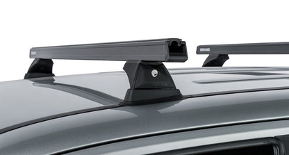 Kit 2 barres de toit noires RHINO-RACK pour Volkswagen Amarok 2H 2011-2023, avec pieds robustes, longueur 1375mm.