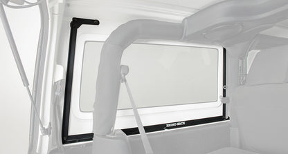 Kit de 2 barres de toit noires de 1500mm pour Jeep Wrangler JK 2011-2019, marque RHINO-RACK, robuste et adapté au montage.