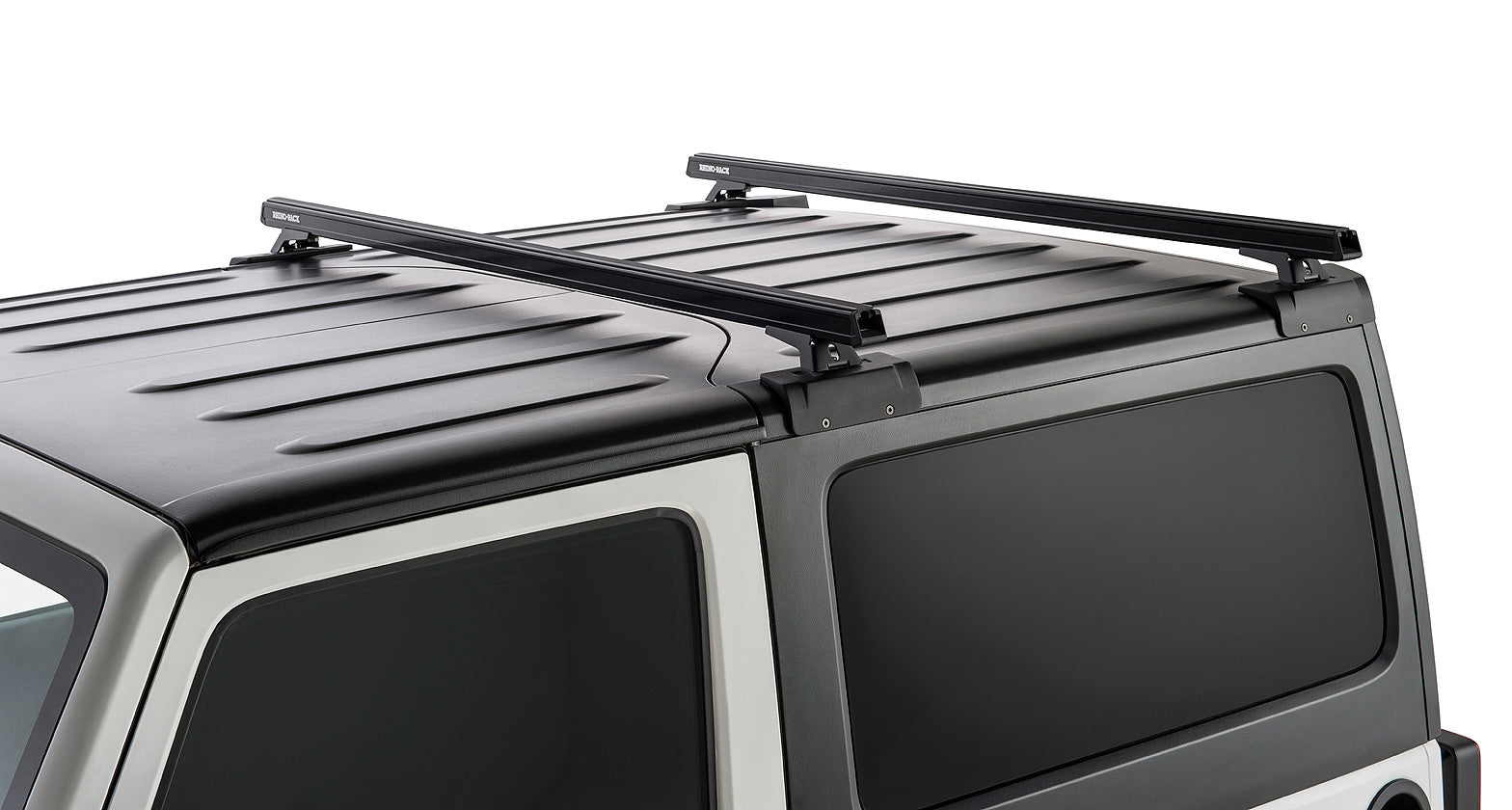 Kit de 2 barres de toit noires de 1500mm pour Jeep Wrangler JK 2011-2019, robuste et compatible avec RHINO-RACK.