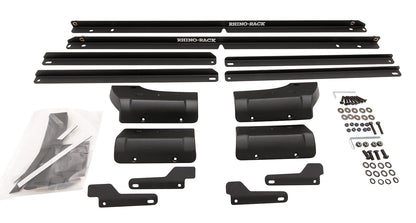 Kit de 2 barres de toit noires de 1500mm pour Jeep Wrangler JK 2011-2019, robuste, de marque RHINO-RACK, fixation solide.