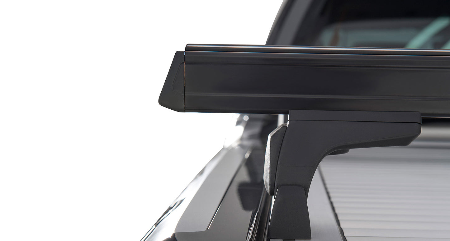 Kit de 2 barres de toit noires Heavy Duty 1500mm avec pieds RLT600 pour Ford Ranger Wildtrak T6-T8 2012-2022, RHINO-RACK.
