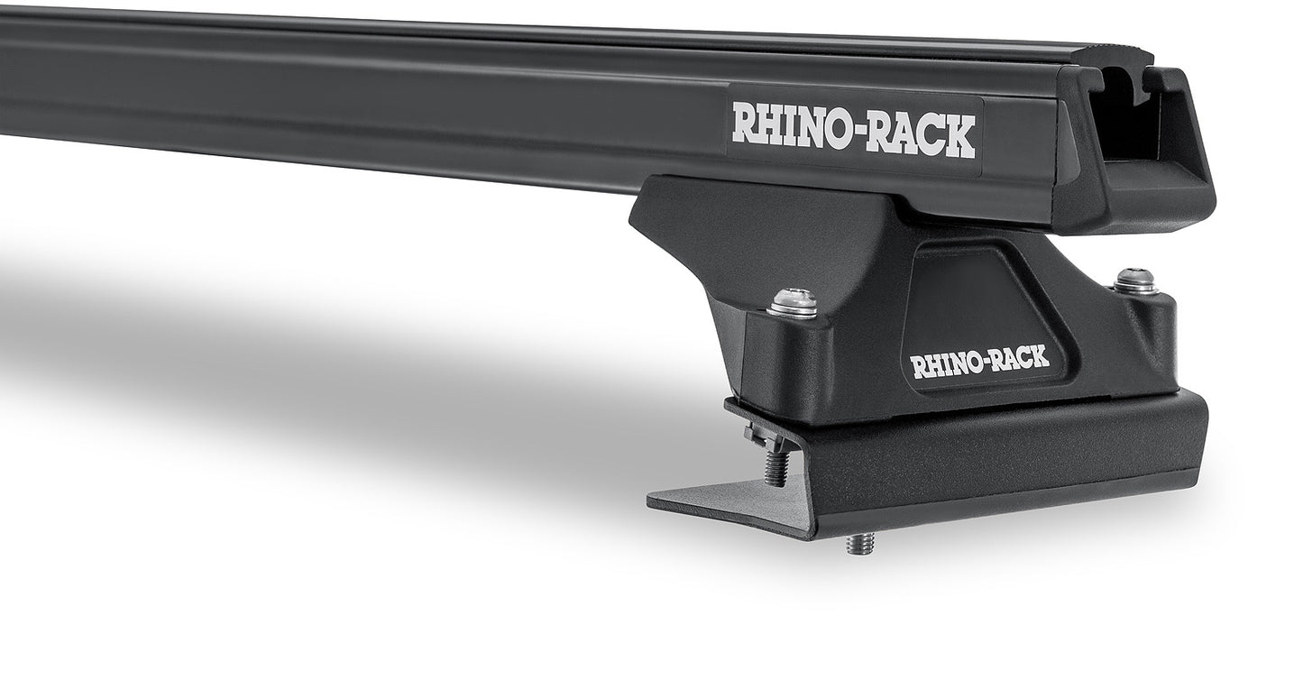 Kit 2 barres de toit noires Heavy Duty 1800mm avec pieds pour Ford Transit 2014+ de la marque RHINO-RACK.