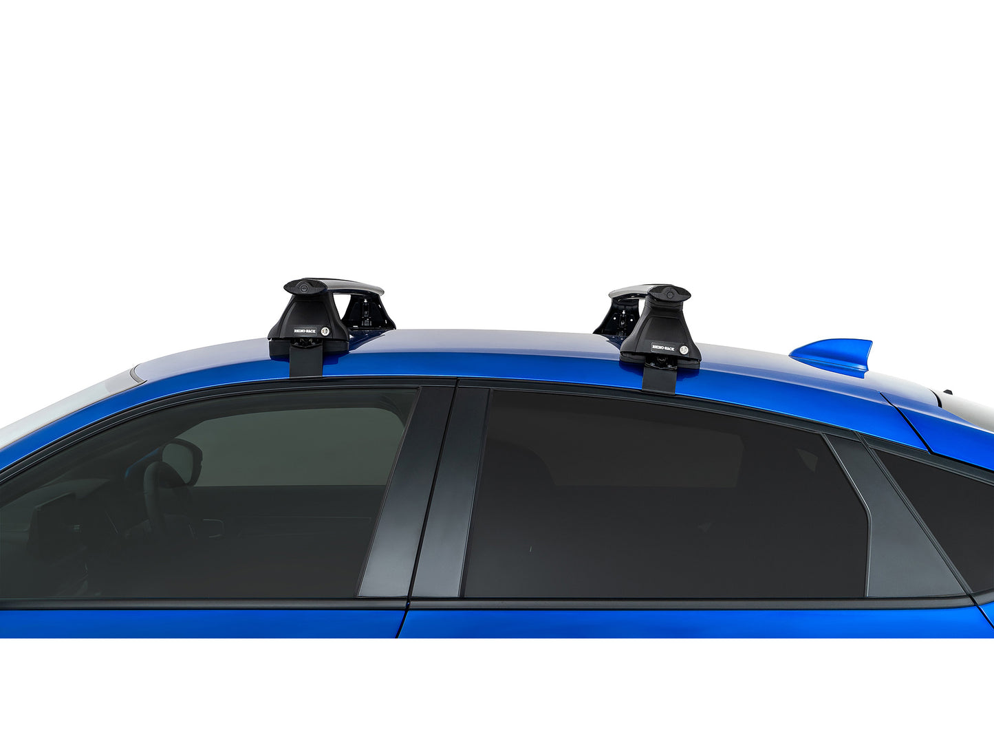 Kit 2 barres de toit RHINO-RACK Sportz 1180mm pour Honda Civic 11ème génération, fixation et vue des barres de toit.