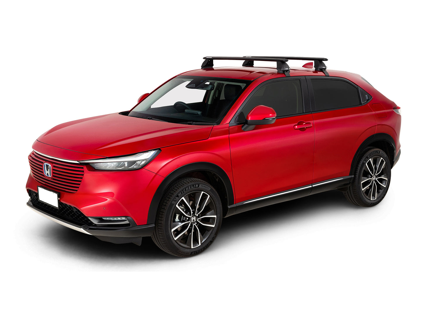 Kit 2 barres de toit Rhino-Rack Sportz 1180mm pour Honda HR-V Gen3 2022+, fixations visibles sur le toit du véhicule.