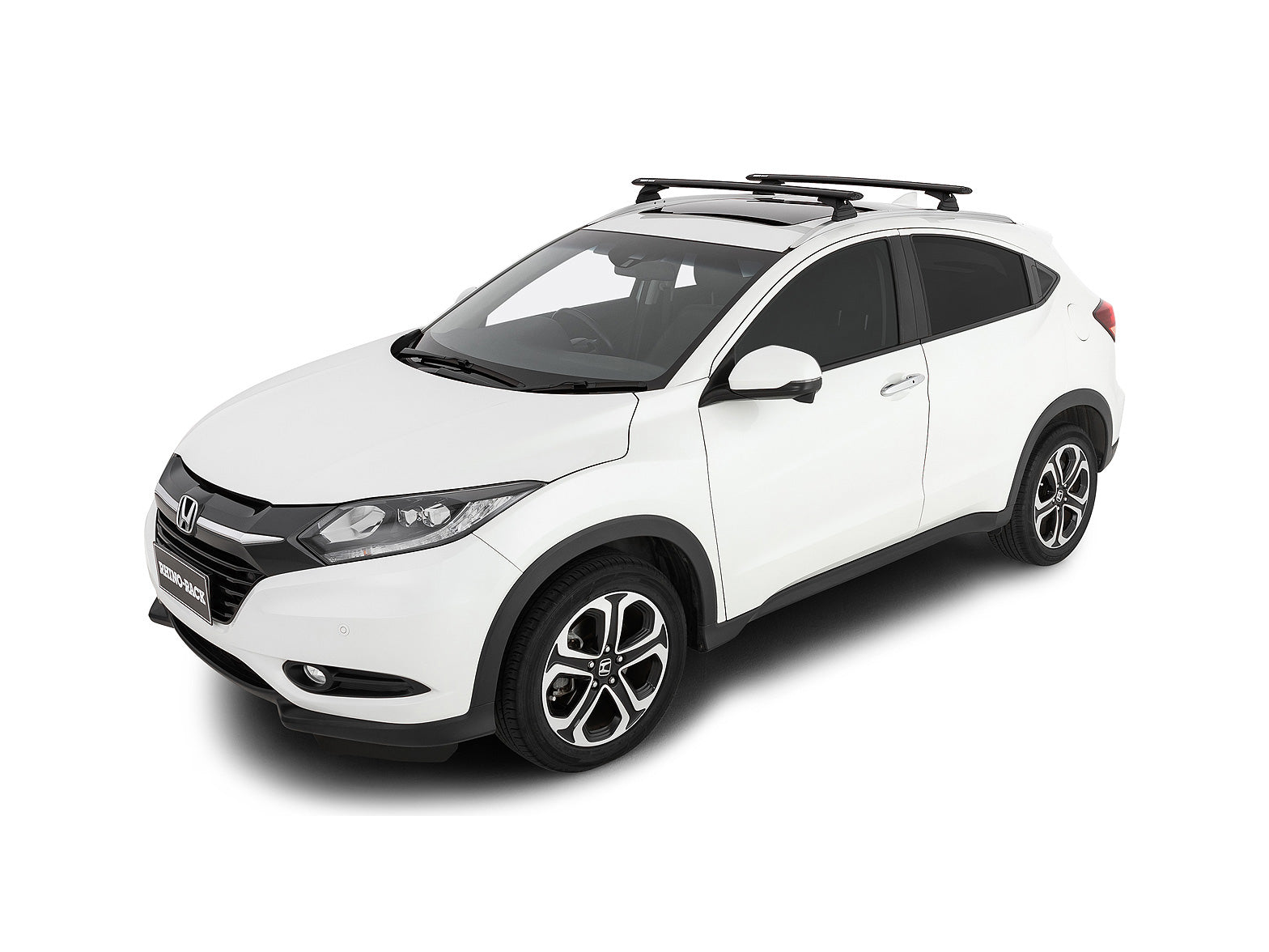Kit 2 barres de toit Rhino-Rack Sportz 1180mm pour Honda HR-V et Kia Sportage 2015-2022, vue des barres sur le toit du véhicule.