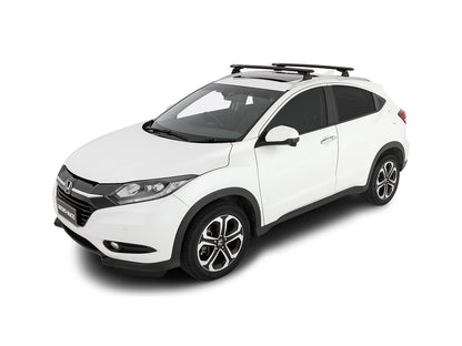 Kit 2 barres de toit Rhino-Rack Sportz 1180mm pour Honda HR-V et Kia Sportage 2015-2022, vue des barres sur le toit du véhicule.