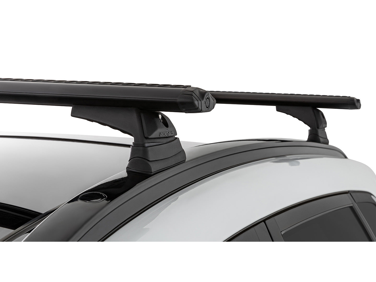 Kit de 2 barres de toit Rhino-Rack Sportz 1180mm pour Hyundai Tucson 2016-2021, montées sur le toit du véhicule.