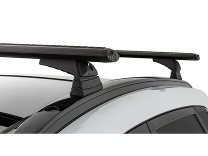 Kit de 2 barres de toit Rhino-Rack Sportz 1180mm pour Hyundai Tucson 2016-2021, montées sur le toit du véhicule.
