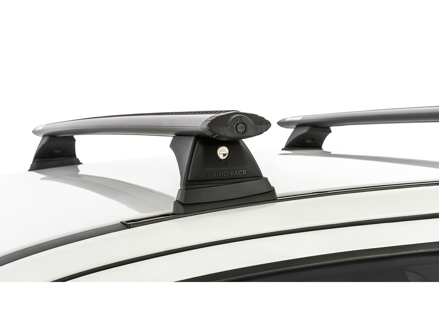 Kit 2 barres de toit Rhino-Rack Sportz 1260mm pour Ford Ranger T6 T7 T8 Super Cab 2011-2022, vue de dessus.