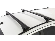 Kit 2 barres de toit Rhino-Rack Sportz 1260mm pour Ford Ranger T6 T7 T8 Super Cab 2011-2022, vue de face.