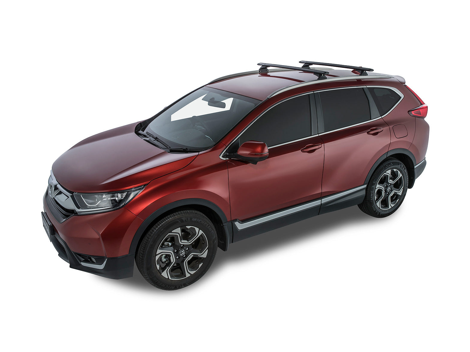 Kit de 2 barres de toit Rhino-Rack Sportz pour Honda CR-V 5e génération 2017-2023, fixation solide et durable.