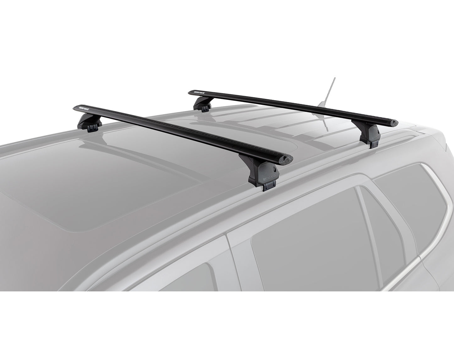Kit de 2 barres de toit RHINO-RACK Sportz de 1260mm pour Hyundai Tucson Gen4 NX4 2021+ sur le toit du véhicule.