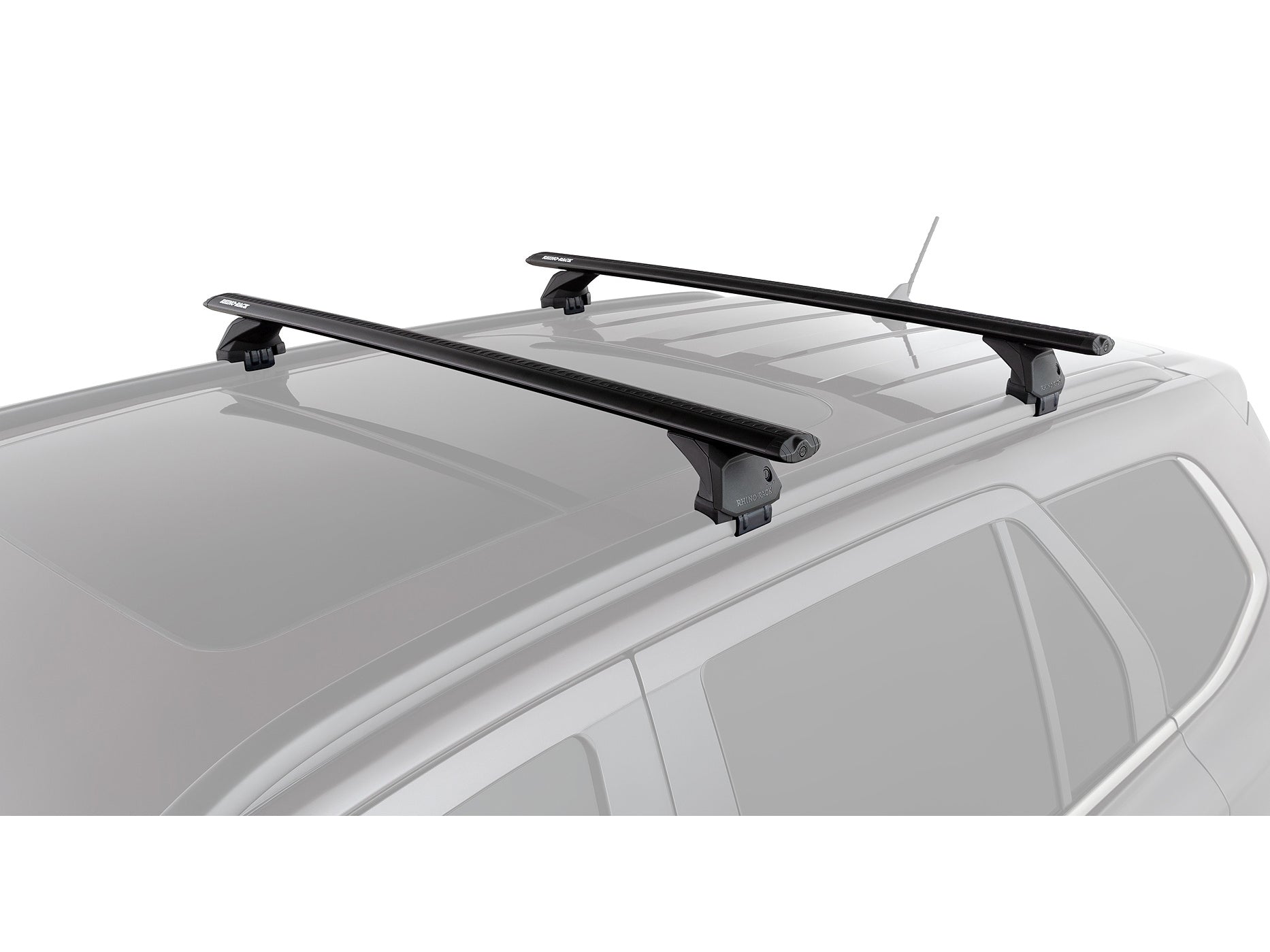 Kit de 2 barres de toit RHINO-RACK Sportz de 1260mm pour Hyundai Tucson Gen4 NX4 2021+ sur le toit du véhicule.