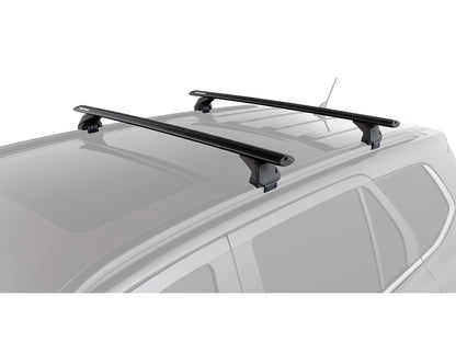 Kit de 2 barres de toit RHINO-RACK Sportz de 1260mm pour Hyundai Tucson Gen4 NX4 2021+ sur le toit du véhicule.