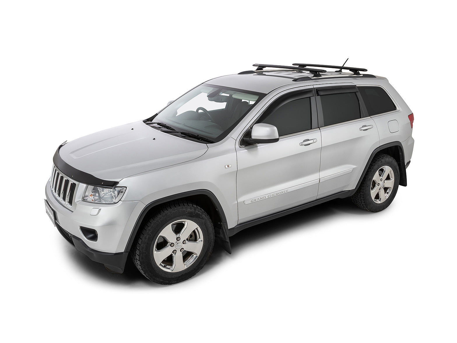 Kit de 2 barres de toit RHINO-RACK Sportz 1260mm pour Jeep Grand Cherokee WK2 2011-2022, fixation robuste et pratique.