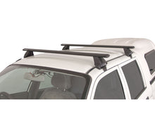 Kit 2 barres de toit Rhyno-Rack Sportz 1260mm pour Mitsubishi L200 K74 Double Cab 1996-2006, vue des barres installées.