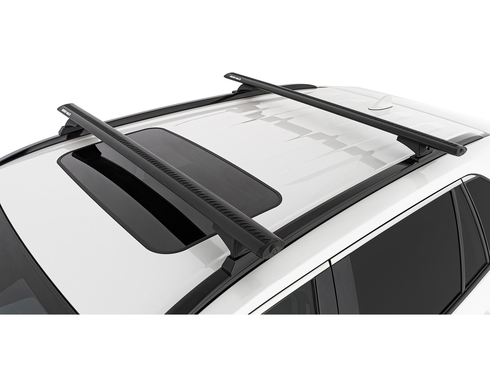 Kit de 2 barres de toit Rhino-Rack Sportz pour Toyota RAV4 2019+, longueur 1260 mm, fixation robuste pour charges extérieures.