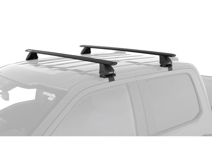 Kit de 2 barres de toit RHINO-RACK Sportz 1500mm pour Ford F150 Super Cab 2015+, visibles avec fixation sur le toit.
