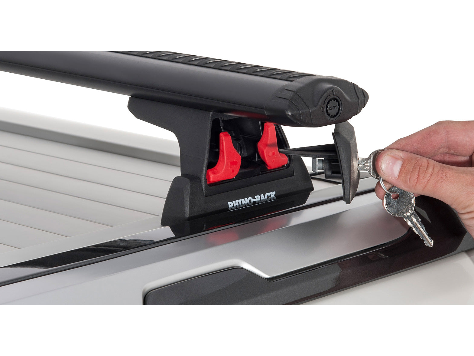 Kit 2 barres de toit Rhino-Rack Sportz 1500mm pour Ford Ranger Wildtrak T6 à T8, rails latéraux de benne 2012-2022.