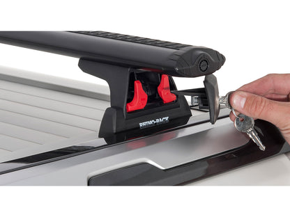 Kit 2 barres de toit Rhino-Rack Sportz 1500mm pour Ford Ranger Wildtrak T6 à T8, rails latéraux de benne 2012-2022.