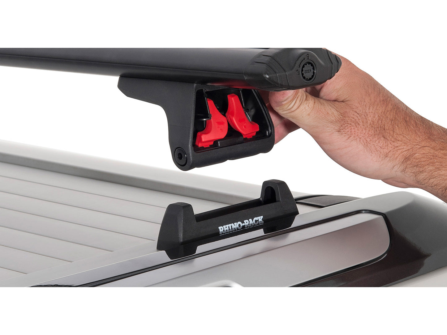Kit 2 barres de toit Rhino-Rack Sportz de 1500mm pour Ford Ranger Wildtrak T6-T8, rails latéraux de benne 2012-2022.