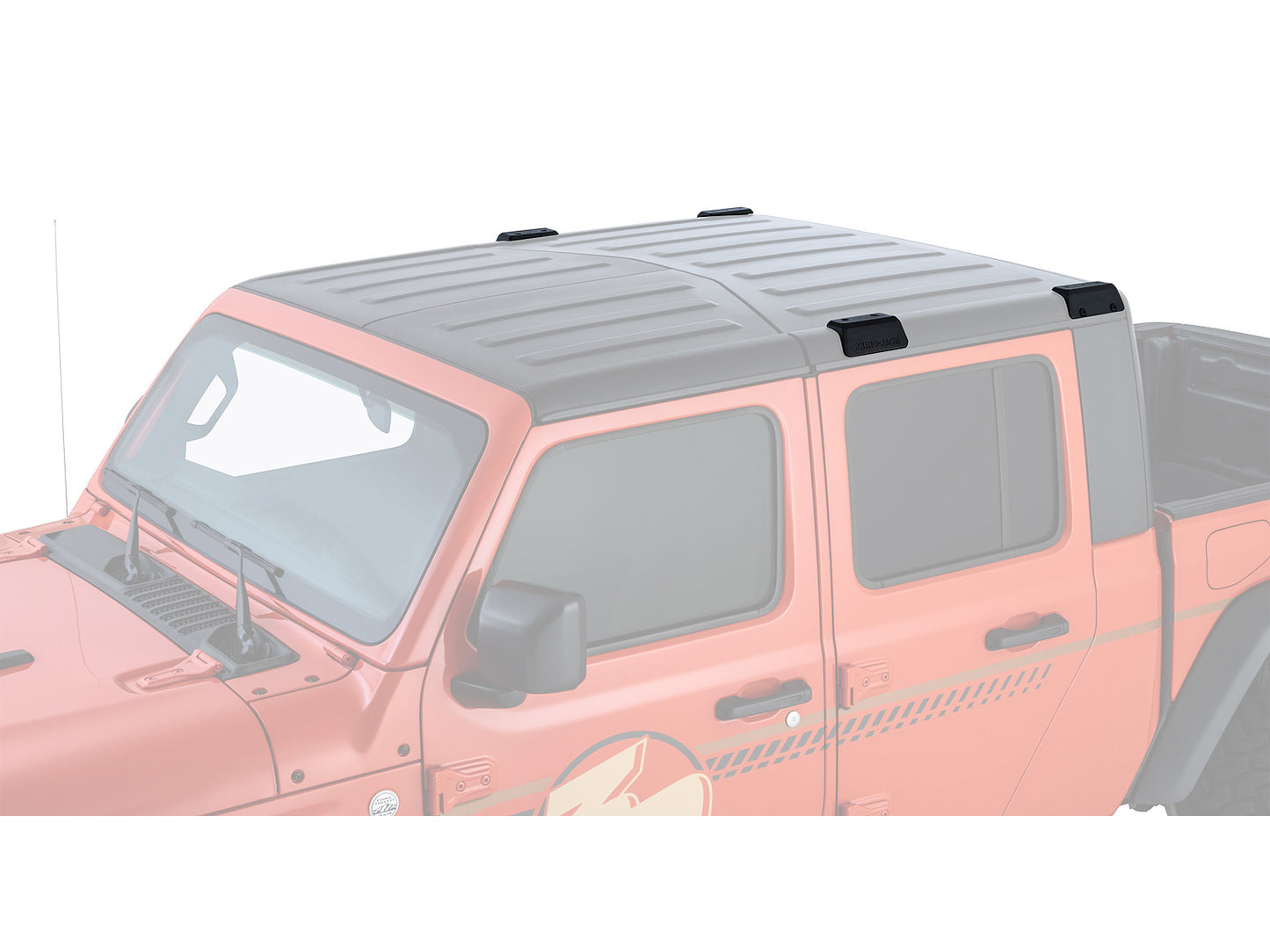 Kit de 2 barres de toit RHINO-RACK Sportz 1500mm pour Jeep Gladiator JT 2020+, fixation robuste pour transporter des charges.