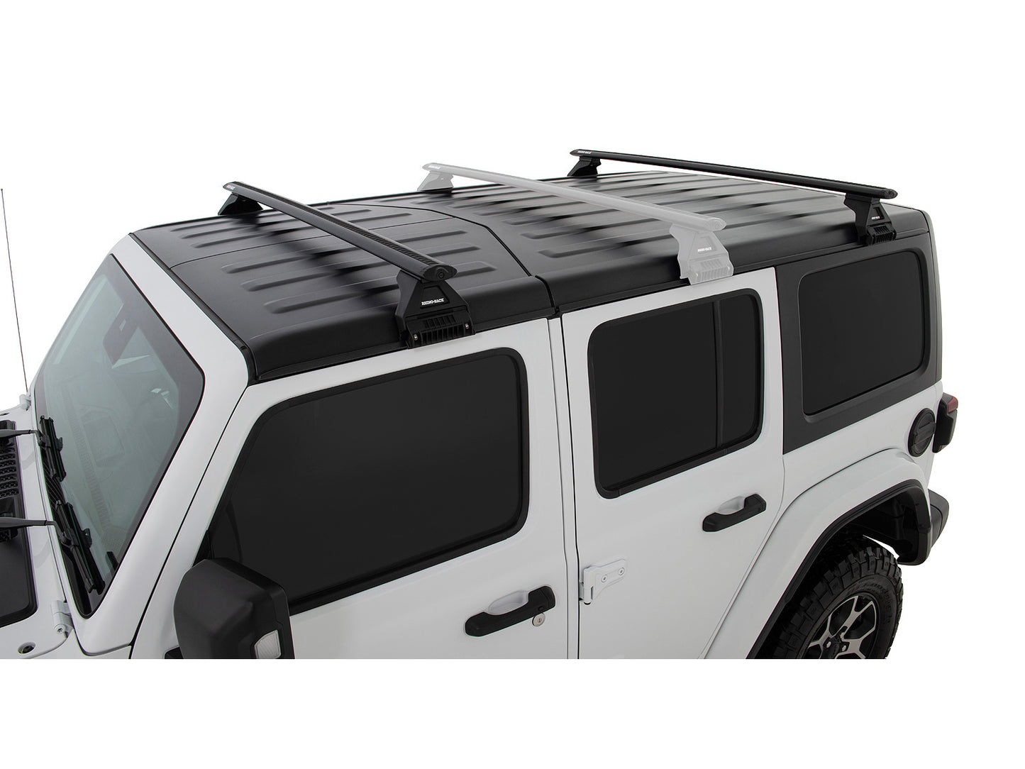 Kit de 2 barres de toit Rhino-Rack Sportz 1500mm pour Jeep Wrangler JL et Gladiator JT, fixation solide pour chargement sécurisé.