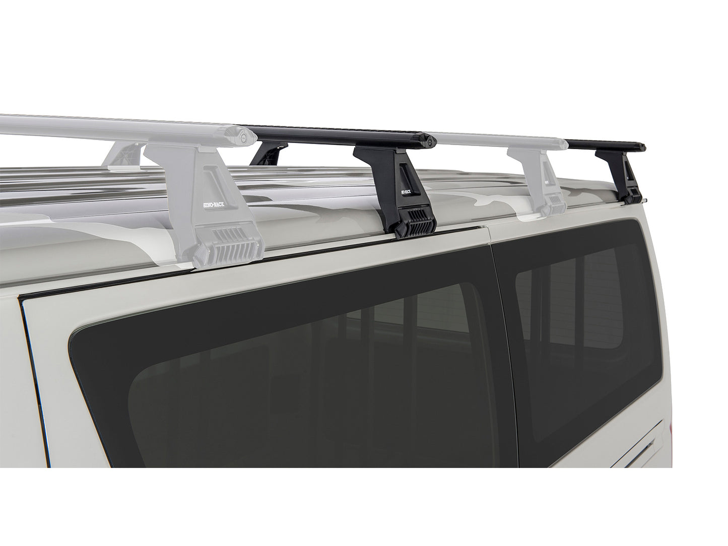 Kit de 2 barres de toit Rhino-Rack Sportz 1500mm pour Toyota Hiace 1989-2005, fixations solides et design robuste.