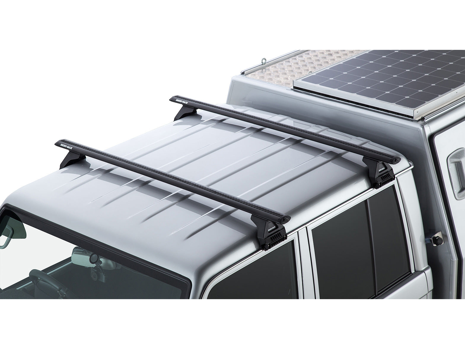 Kit de 2 barres de toit Sportz de 1500 mm pour Toyota Land Cruiser HZJ79 GRJ79 double cab, marque RHINO-RACK.
