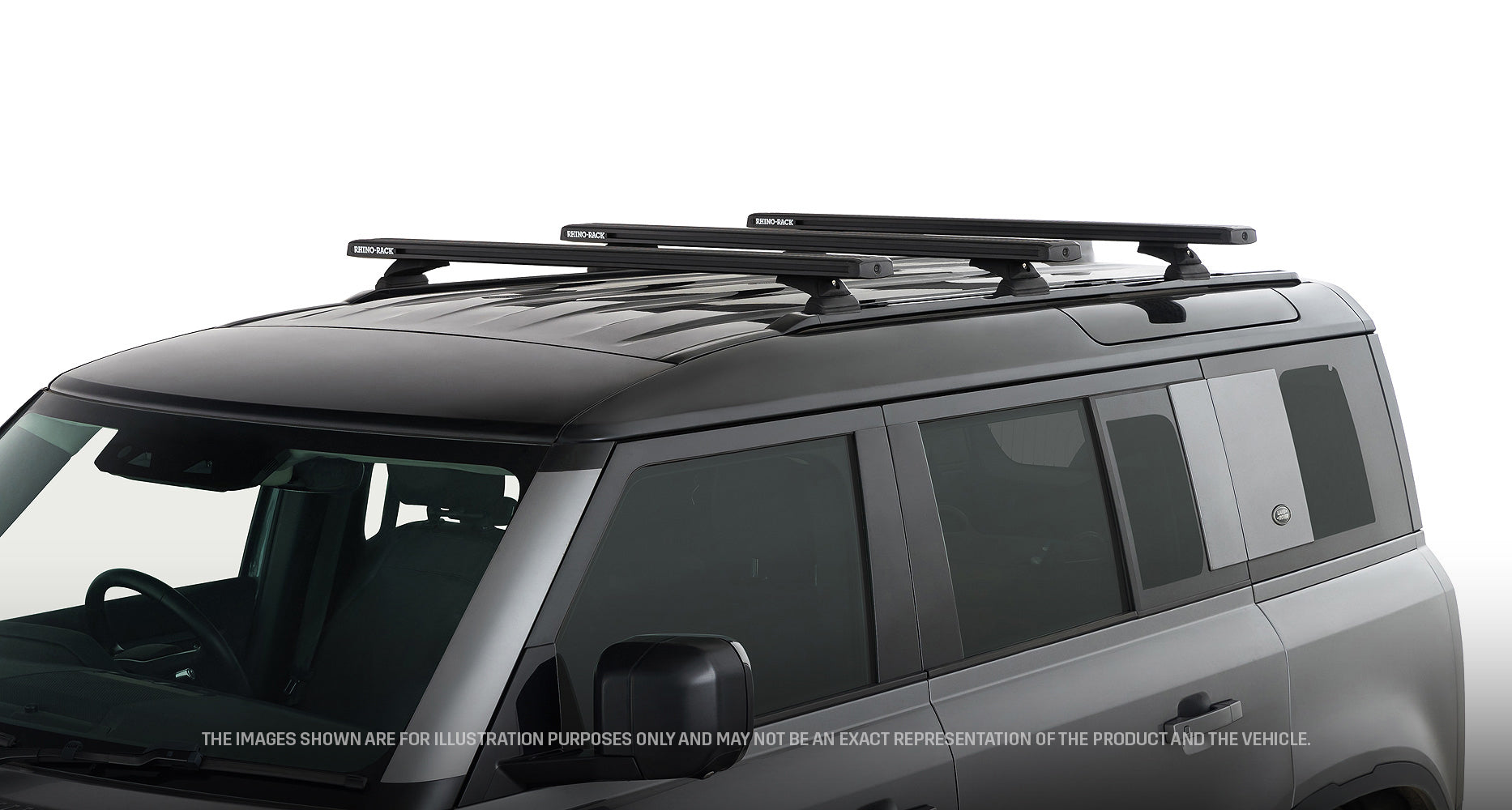 Kit de 3 barres de toit RHINO-RACK pour Land Rover Defender II 110 L663 2020+, longueur 1260 mm, système Reconn-Deck.