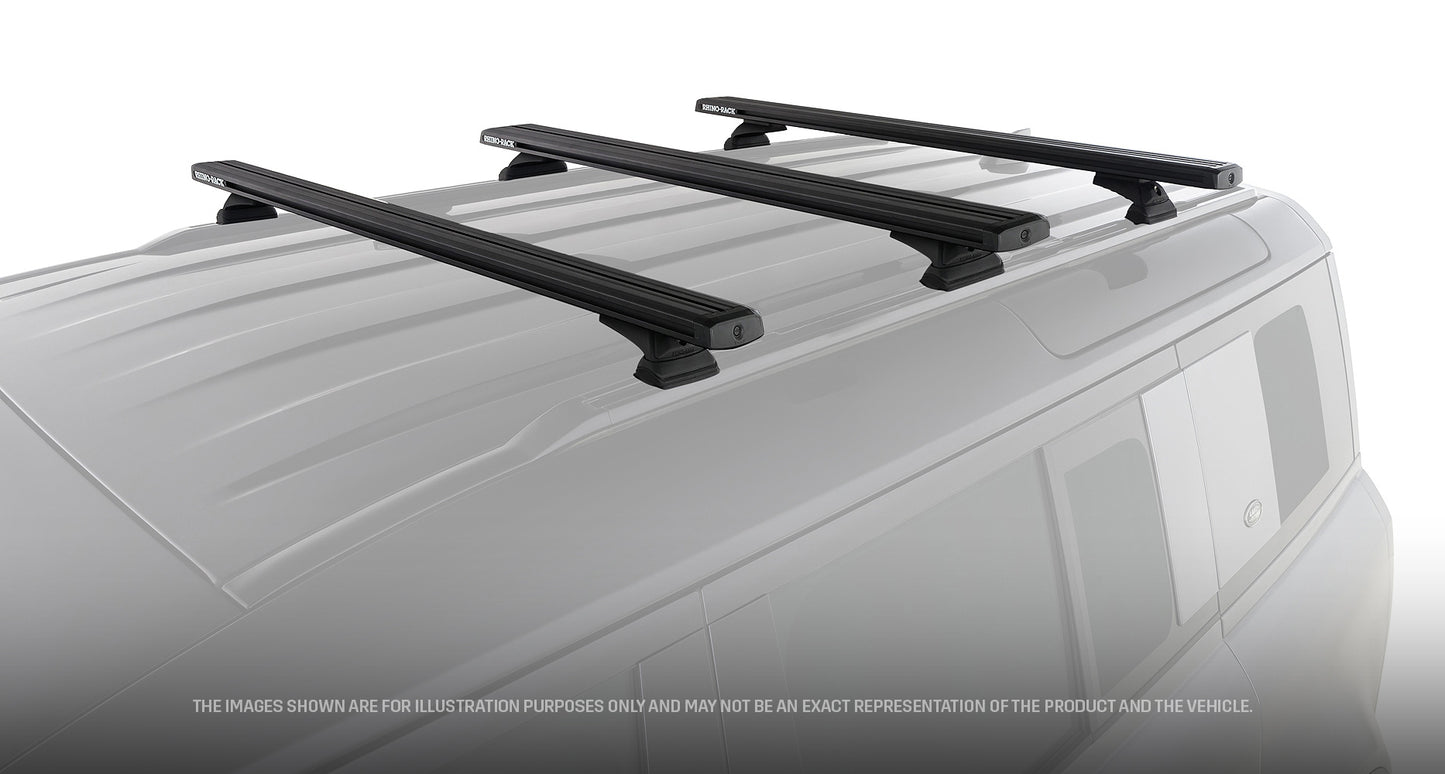 Kit de 3 barres de toit RHINO-RACK pour Land Rover Defender II 110 L663 2020+, longueur 1260 mm, système Reconn-Deck.