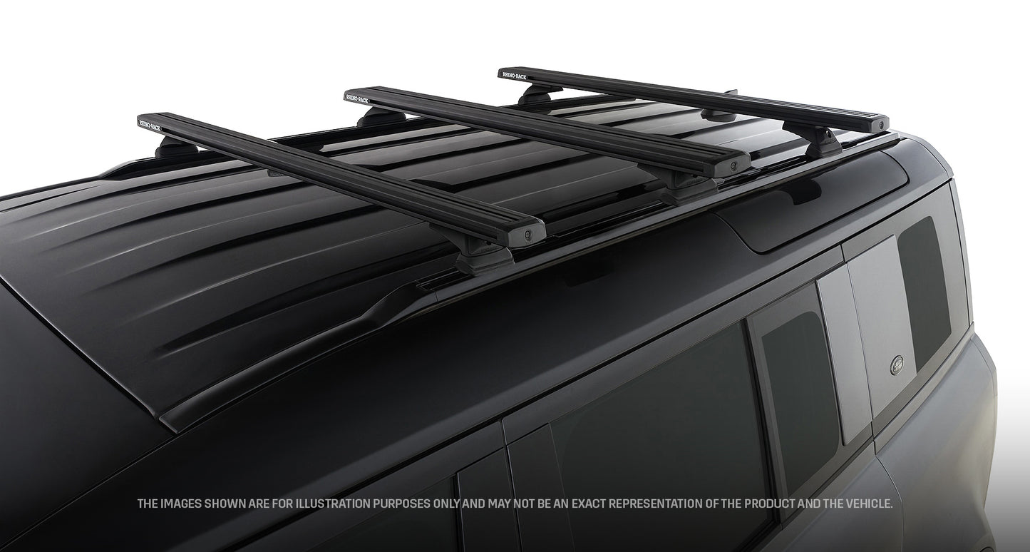 Kit de 3 barres de toit RHINO-RACK pour Land Rover Defender II 110 L663 2020+, longueur 1260 mm, système Reconn-Deck.