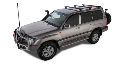 Kit de 3 barres de toit robuste RHINO-RACK pour Land Cruiser HDJ100, fixation solide pour équipements extérieurs.