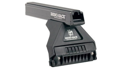 Kit de 3 barres de toit noires RHINO-RACK pour Nissan Patrol GU Y61, 1375mm, robuste et adaptée au montage sur rails.