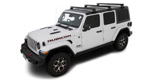 Kit de 3 barres de toit noires Heavy Duty RHINO-RACK pour Jeep Wrangler JL 2019+ avec pieds RL110, longueur 1500mm.