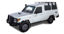 Kit de 3 barres de toit noires Heavy Duty 1500mm avec pieds pour Toyota Land Cruiser série 78 2007+ de RHINO-RACK.
