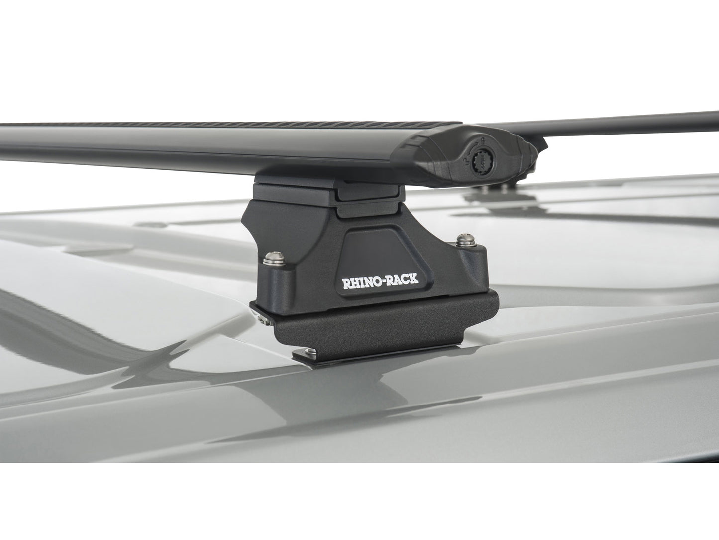 Kit 3 barres de toit Rhino-Rack Sportz 1500mm pour Ford Transit Custom Gen1 SWB 2014-2023, vue de face.
