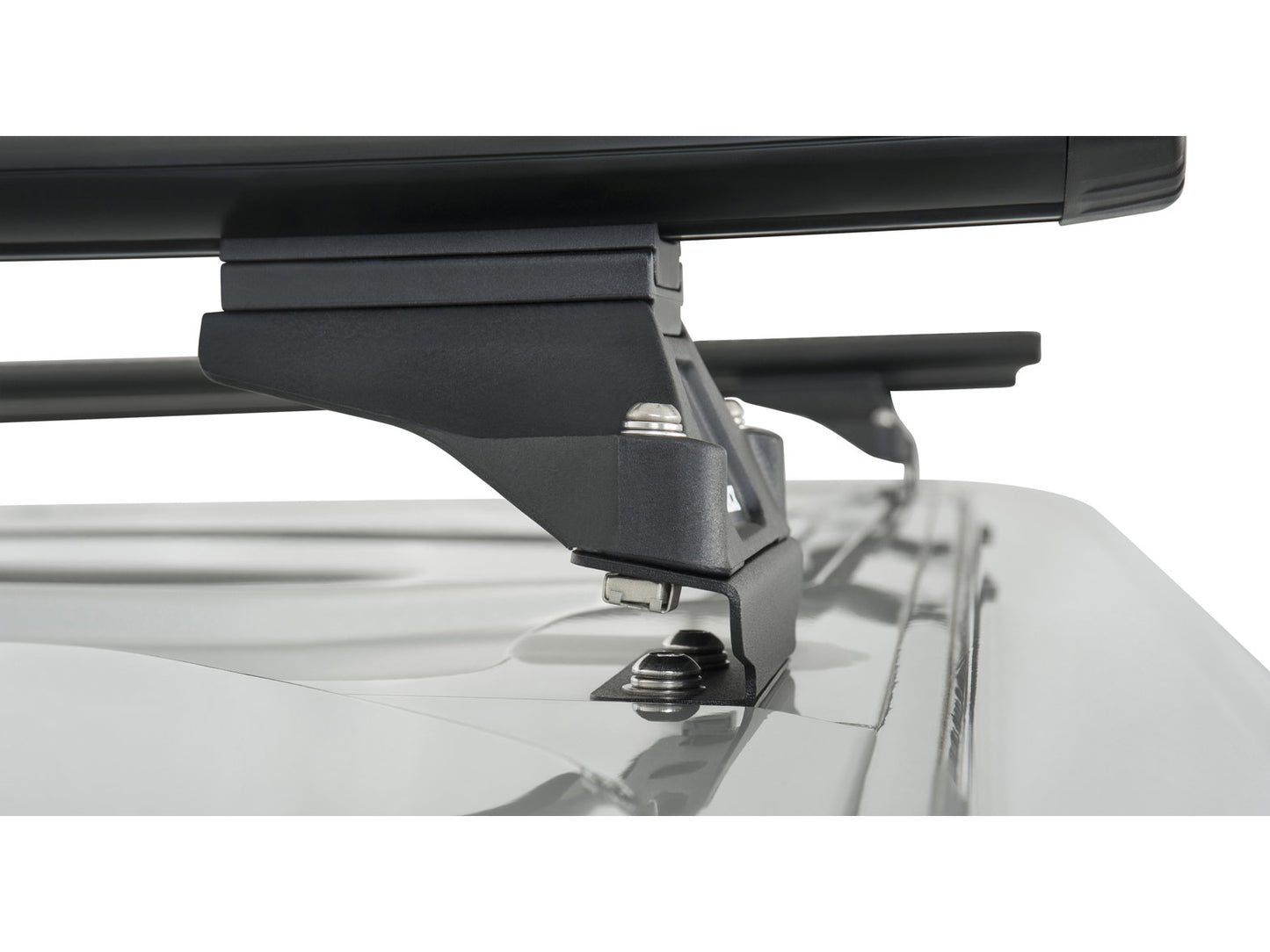 Kit 3 barres de toit Rhino-Rack Sportz 1500mm pour Ford Transit Custom Gen1 SWB 2014-2023, vue des barres installées sur le véhicule.