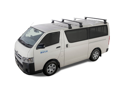 Kit de 3 barres de toit RHINO-RACK Sportz 1500mm pour Toyota Hiace 1989-2005, barres robustes en aluminium.