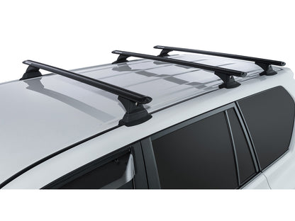 Kit de 3 barres de toit RHINO-RACK Sportz de 1260mm pour Toyota Land Cruiser KDJ15 GDJ15, fixation robuste pour le transport.